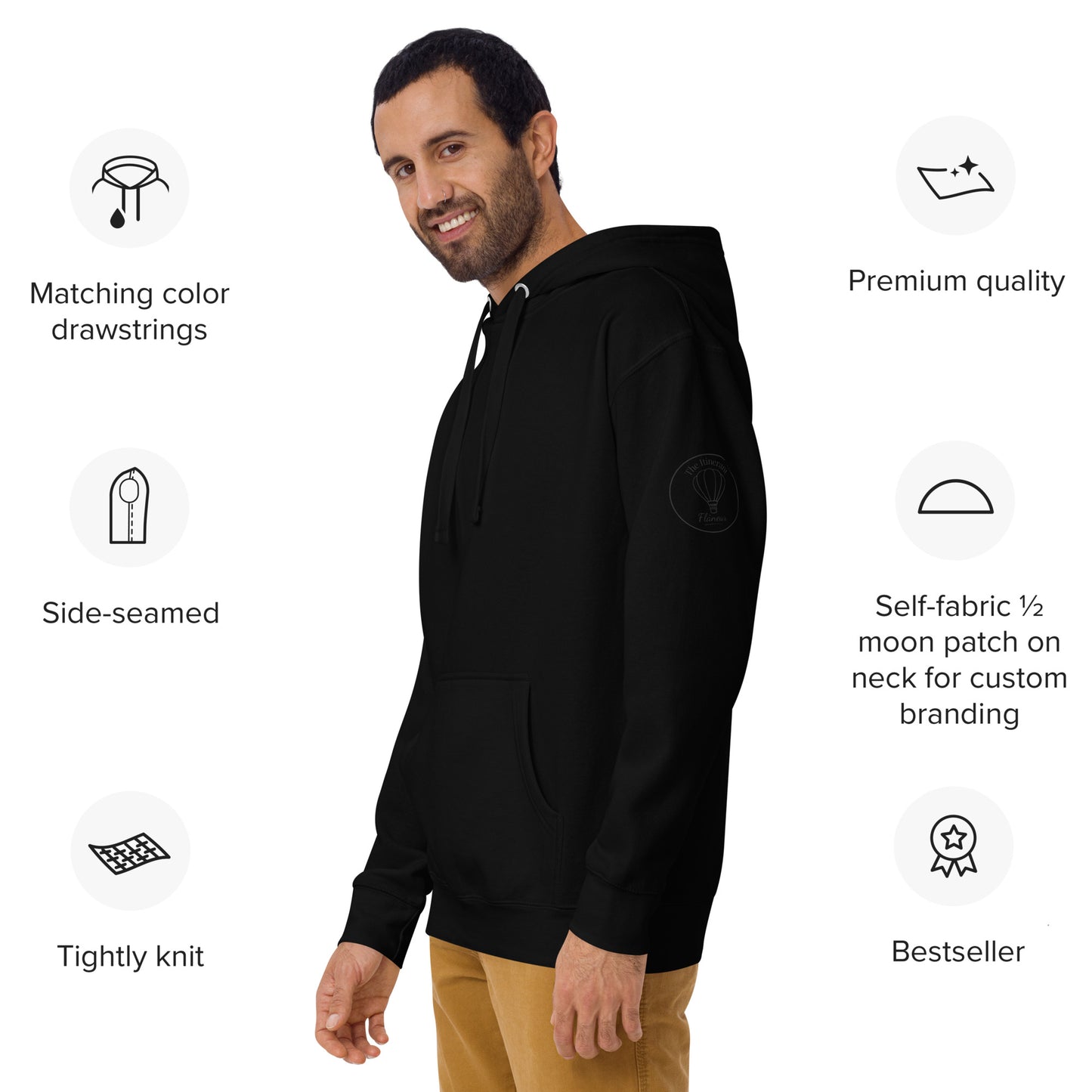 Global Is My Default Setting Monochrome Hoodie