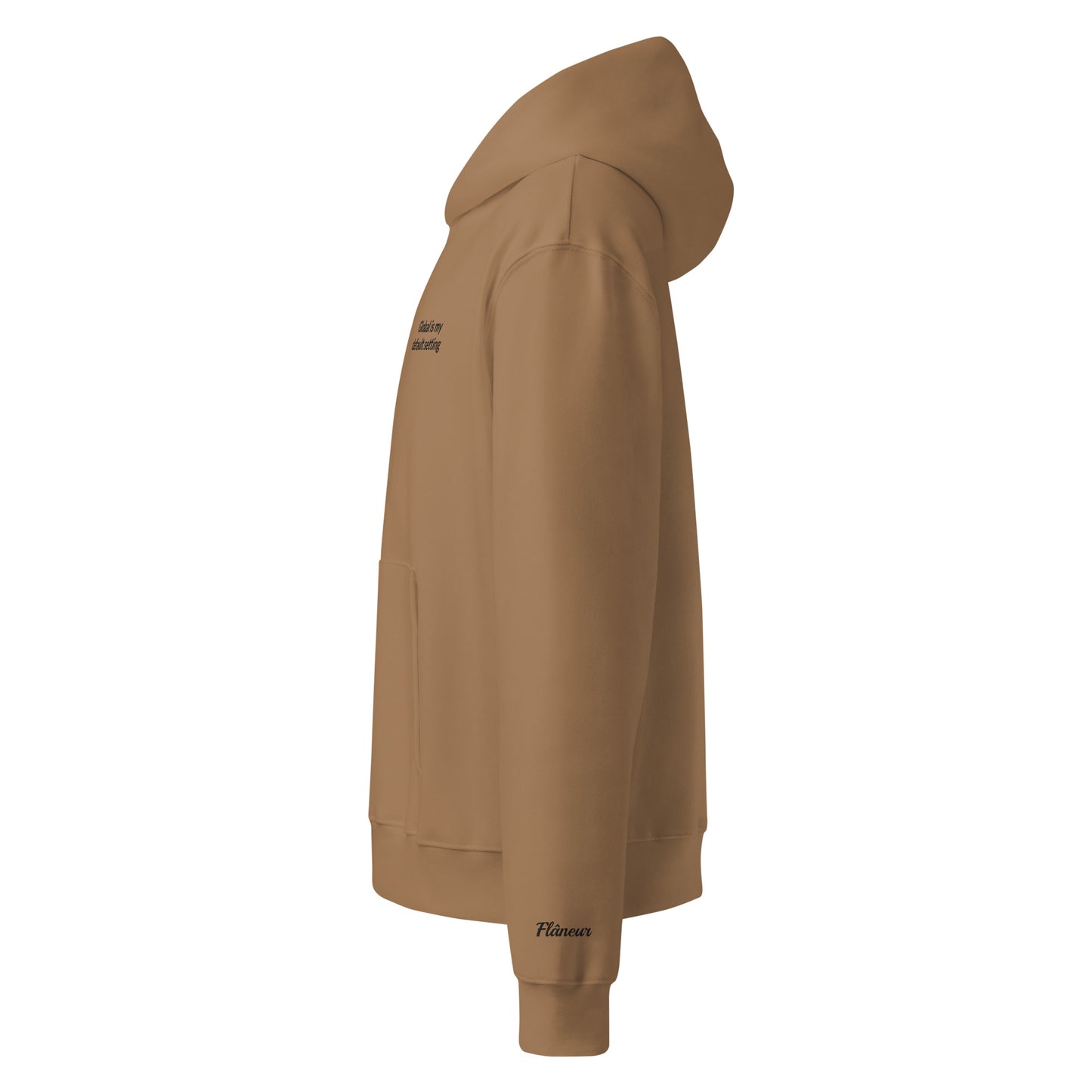 global default setting brow hoodie side view