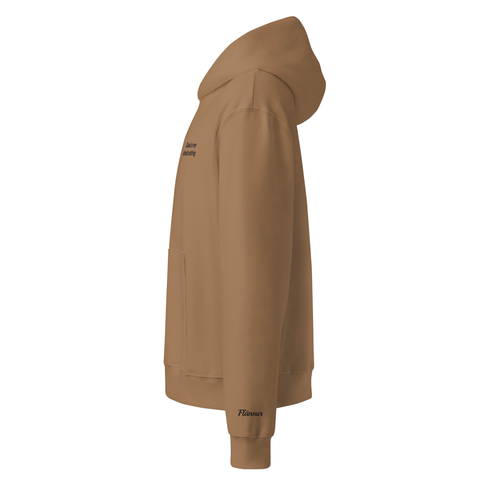 global default setting brow hoodie side view