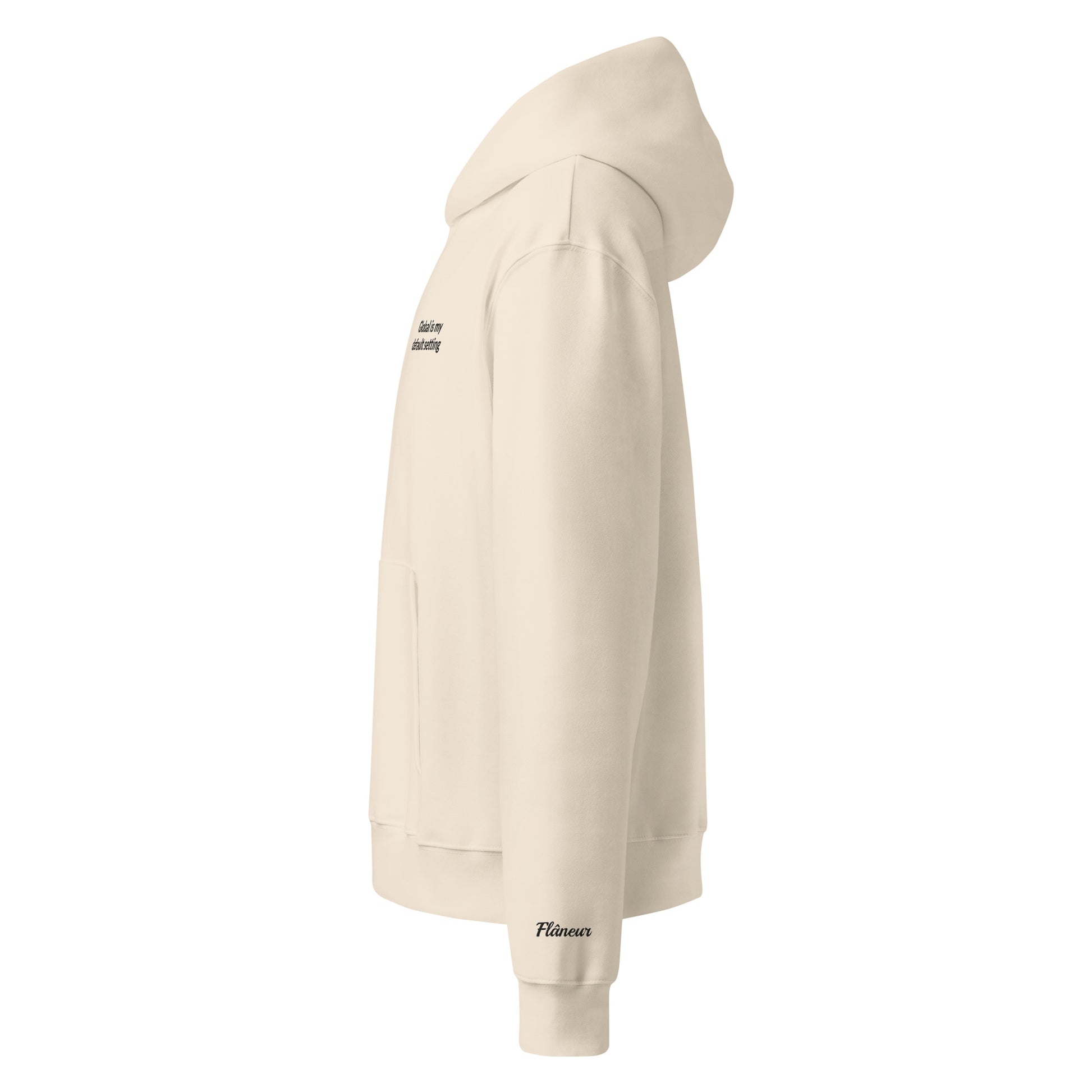 Global Is My Default Setting hoodie side view